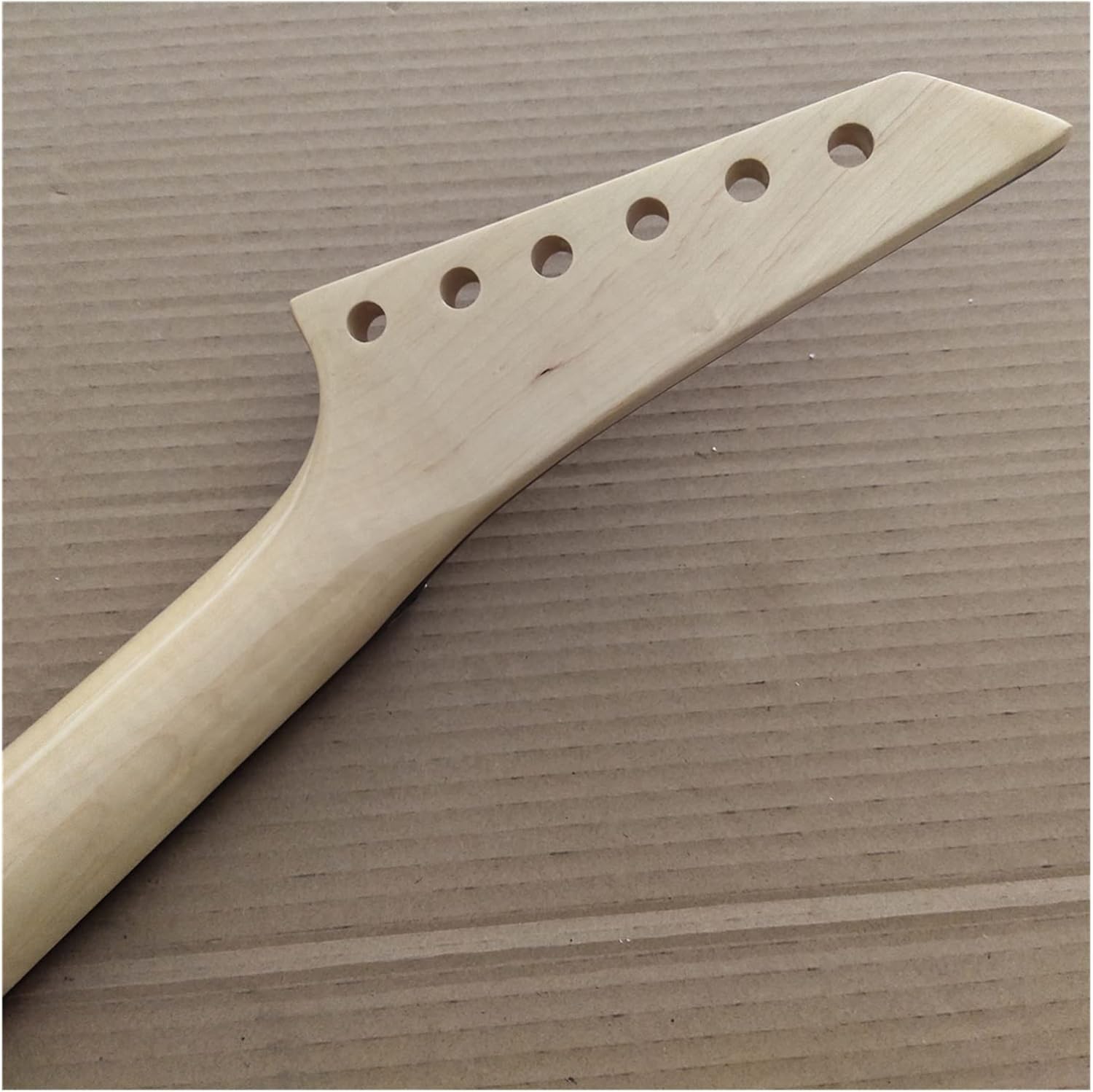 Left Head 24 Frets Maple Electric Guitar Neck Replacement Maple Fingerboard Locking Nut Gloss Guitar ​Neck Replacement