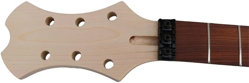Complete Set Electric Guitar Kit Mahogany Neck 22 Frets 25.5 inch Rosewood Fingerboard Unfinished Basswood Body with Fully Components Guitar Parts Included