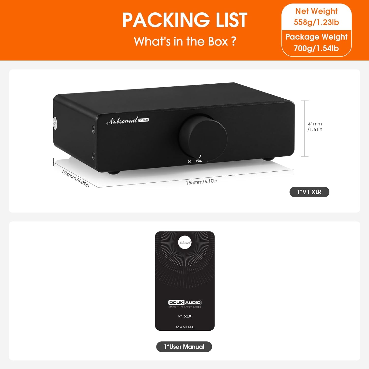 ​Nobsound XLR Passive Preamp Attenuator: Balanced Stereo Audio Volume Controller for Signal Optimization - Features ALPS RK27 Potentiometer & Gold Terminals - for Critical Listening Audiophiles​