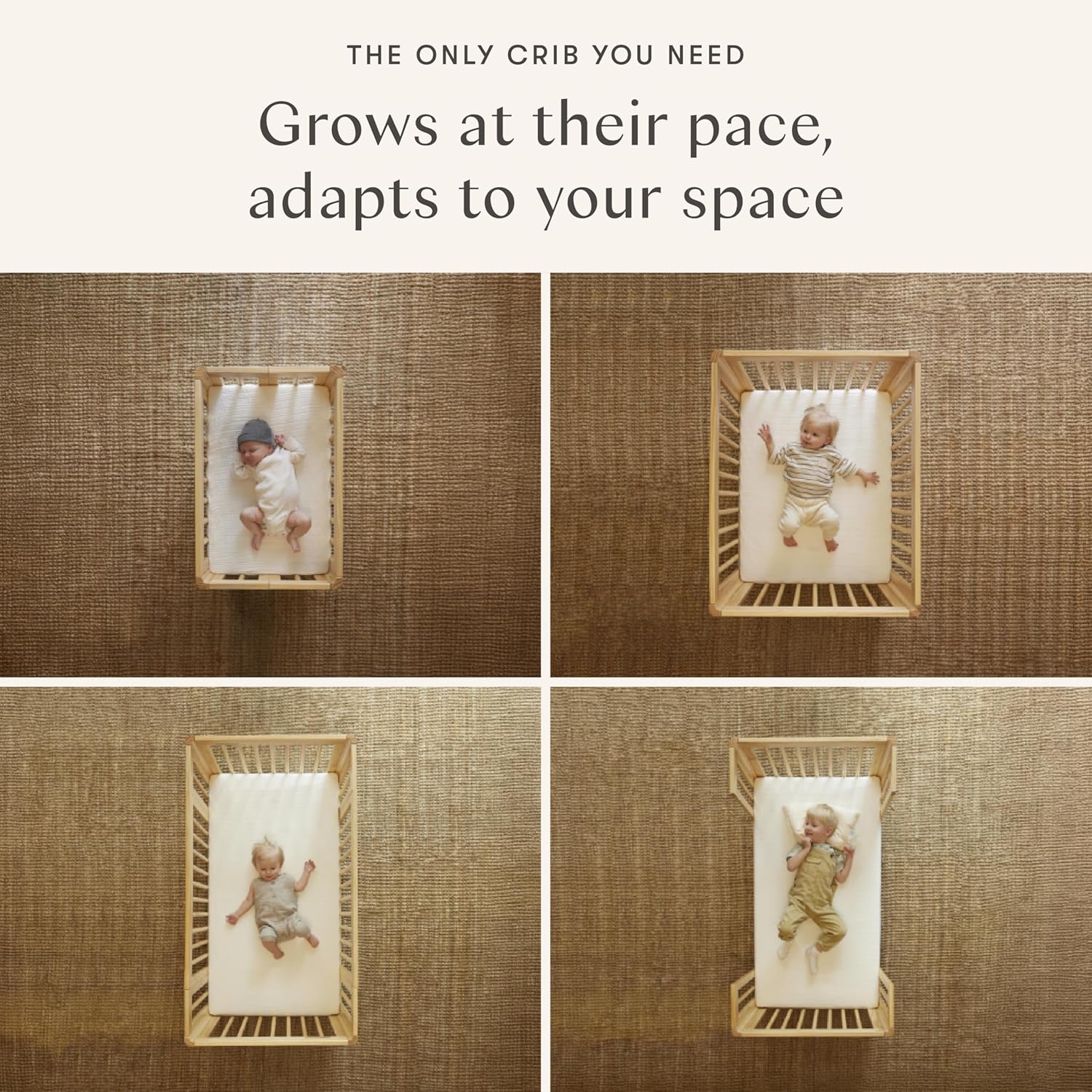 Babyletto Pogo 8-in-1 All-Stages® Convertible Crib - Conversion Kits for Bassinet, Midi Baby & Full-Size Crib to Toddler Bed, Daybed, and Baby Bed - GREENGUARD Gold Certified - Portable & Adjustable