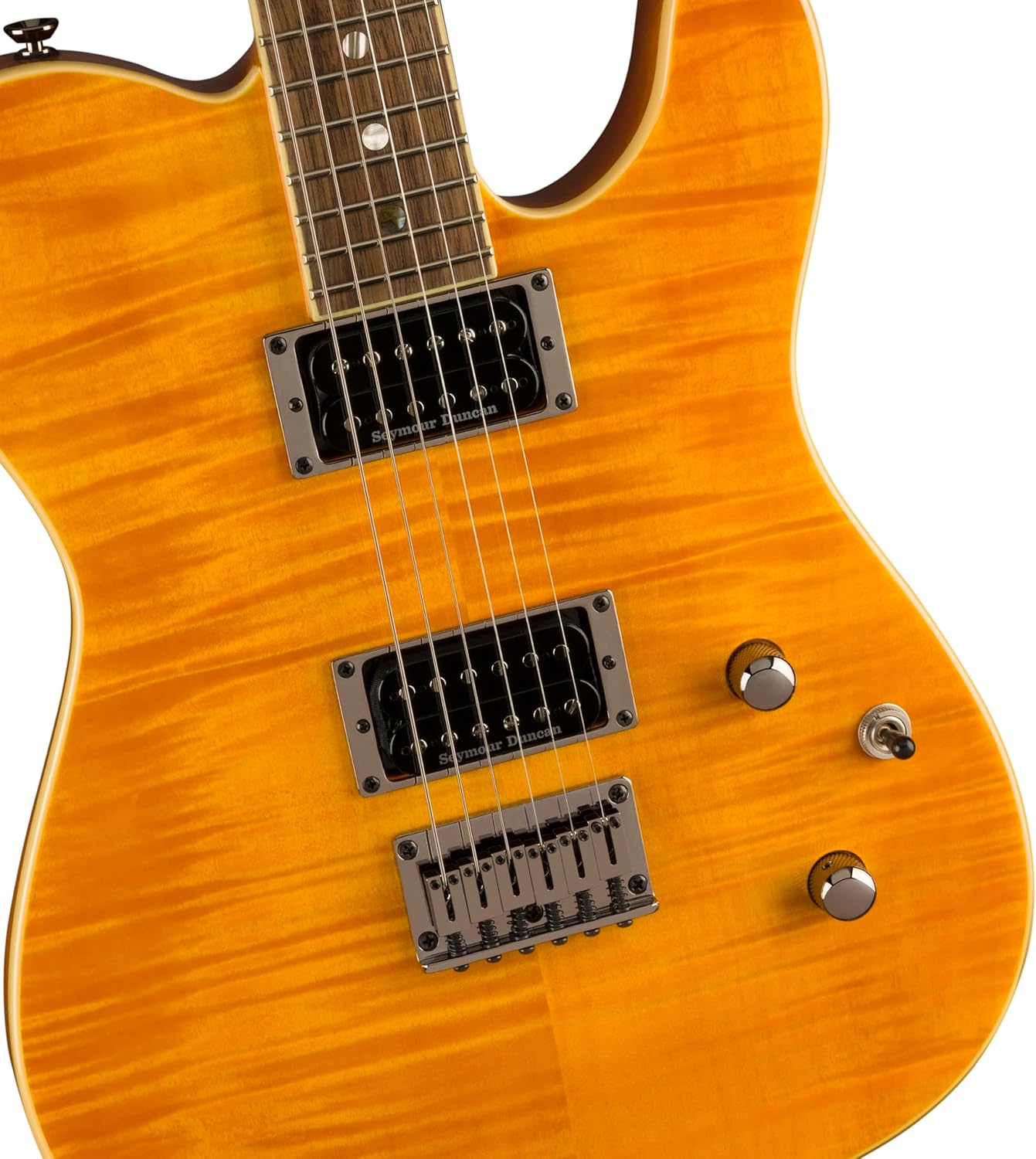 Fender Custom Telecaster FMT HH Electric Guitar, Features Seymour Duncan '59/Pearly Gates Humbuckers with Coil Tap, with 2-Year Warranty, Amber