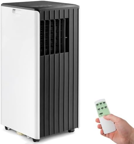 DORTALA Portable Air Conditioner 8000 BTU, 3-in-1 AC Cooling Unit with Dehumidifier, 24H Timer, Remote Control, Standing Air Conditioner Cools Rooms up to 250 Sq.Ft, Window Kit Included