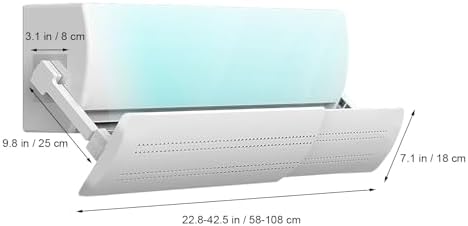 Air Conditioner Deflector, Air Conditioning Baffle, Adjustable Panel Width, Air Conditioners wind Deflector of Variable Angle