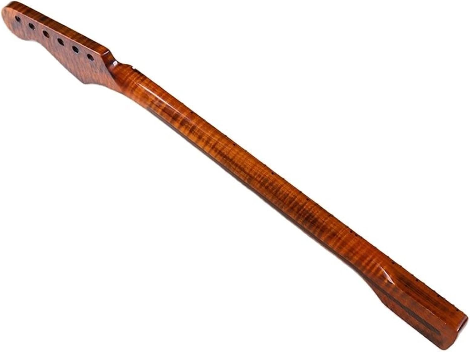 Electric Guitar Neck Second Degree Canada Roasted Flame Maple Neck Brown 6 Strings 21F Guitar ​Neck Replacement