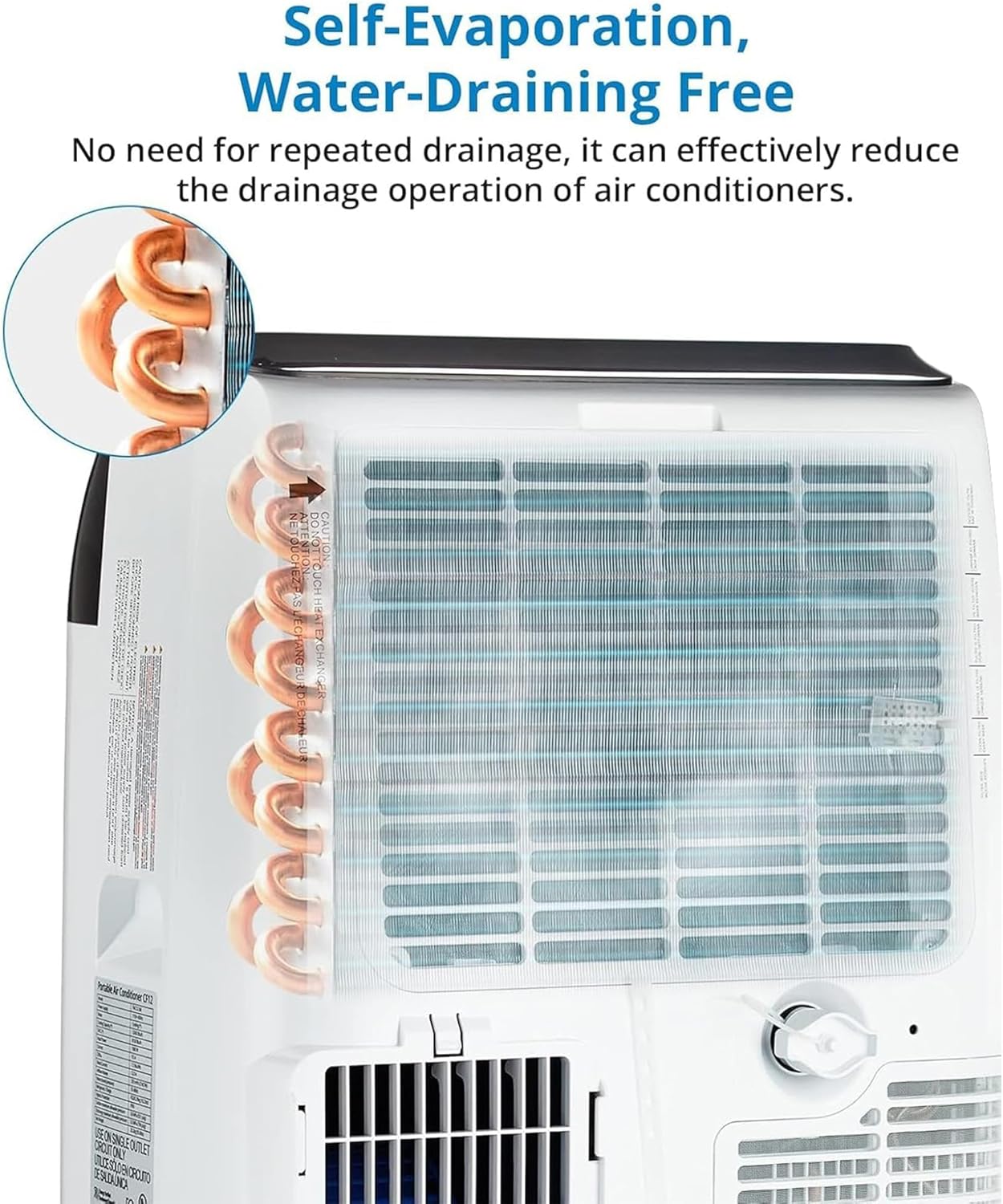 14000 BTU Portable Air Conditioner,3-in-1 Cooling Unit With Fan,Fehumidifier, And Refrigeration Functions, Featuring 3 Speed Settings, Energy Efficiency, Low Noise Operation, and Timer.