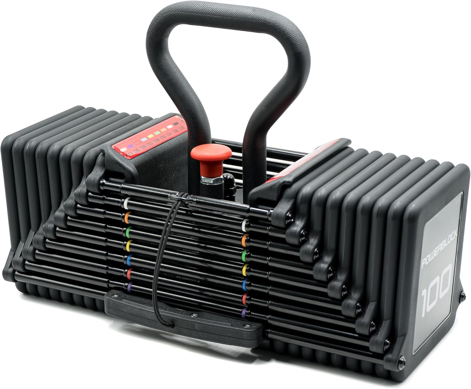 PowerBlock Pro 100 Kettlebell Handle - Compatible Only with Pro 100 Series Dumbbells, 90 Degree Rotatable Grip, Space Saving Training Accessory, Home & Commercial Gym Use, Exercise Equipment