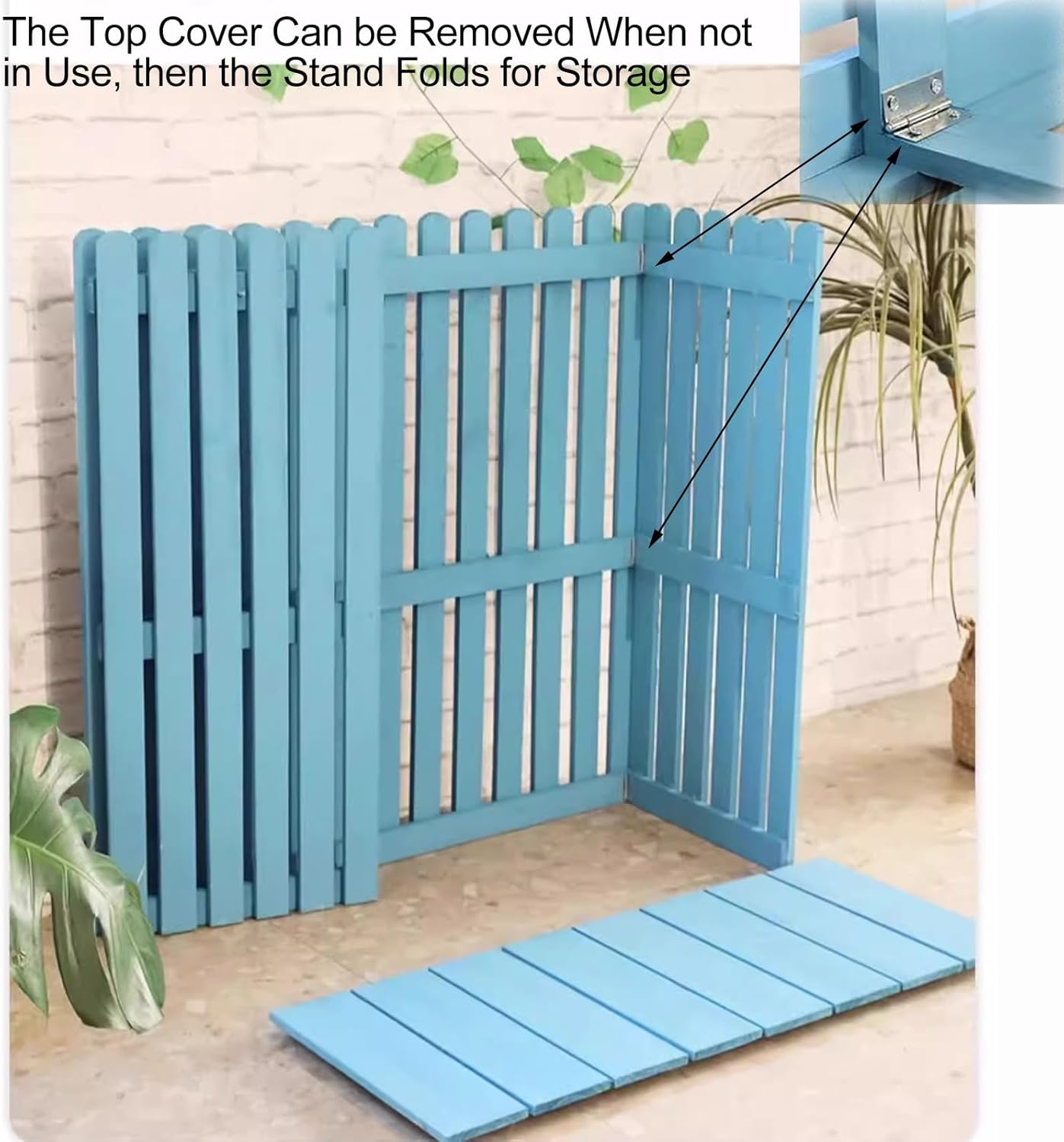 Outdoor Air Conditioner Cover Wood Ac Covers for Outside Decorative Ac Unit Cover Air Conditioner Covers for Outside Fence Natural B 105 * 45 * 100Cm