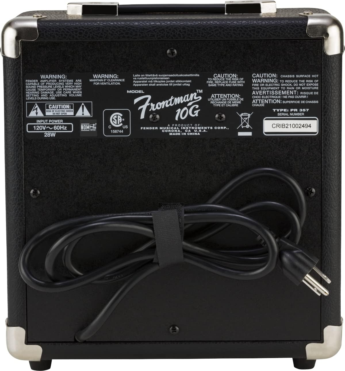 Fender Squier Stratocaster Electric Guitar Pack, Brown Sunburst, with Gig Bag, Frontman 10G, and accessories