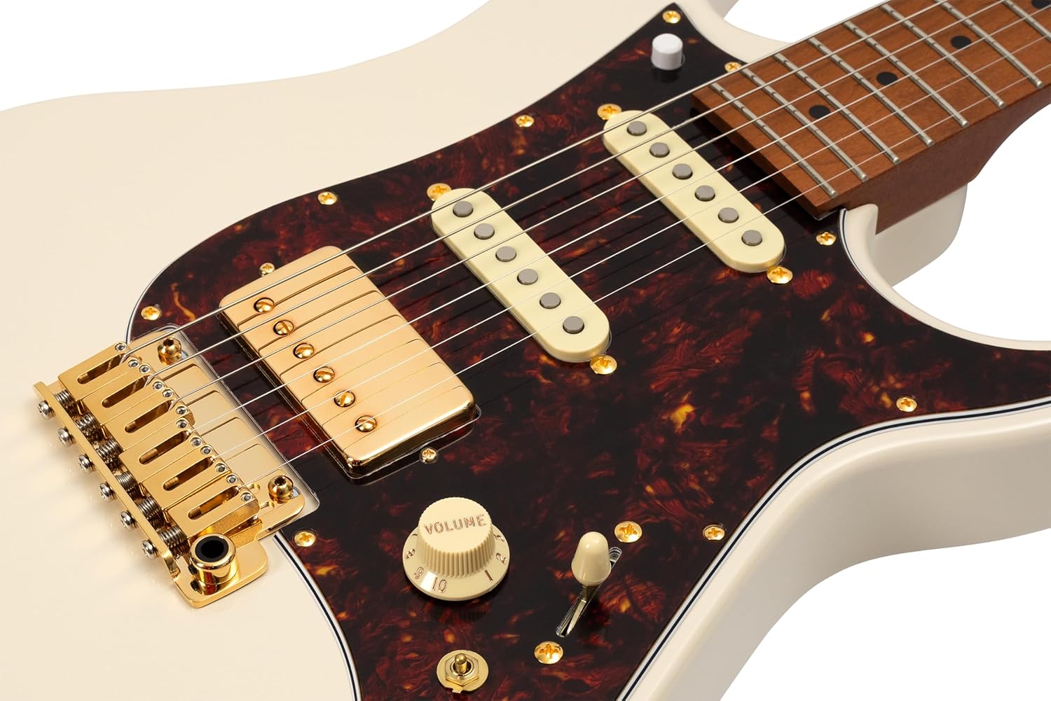 Vola Electric Guitar OZ JRM J2 Olympic White Gloss Handmade in Japan MIJ Roasted Maple Neck Gotoh Bridge Gotoh Locking Tuner Signature model 6 Strings Modern C Neck For All Levels