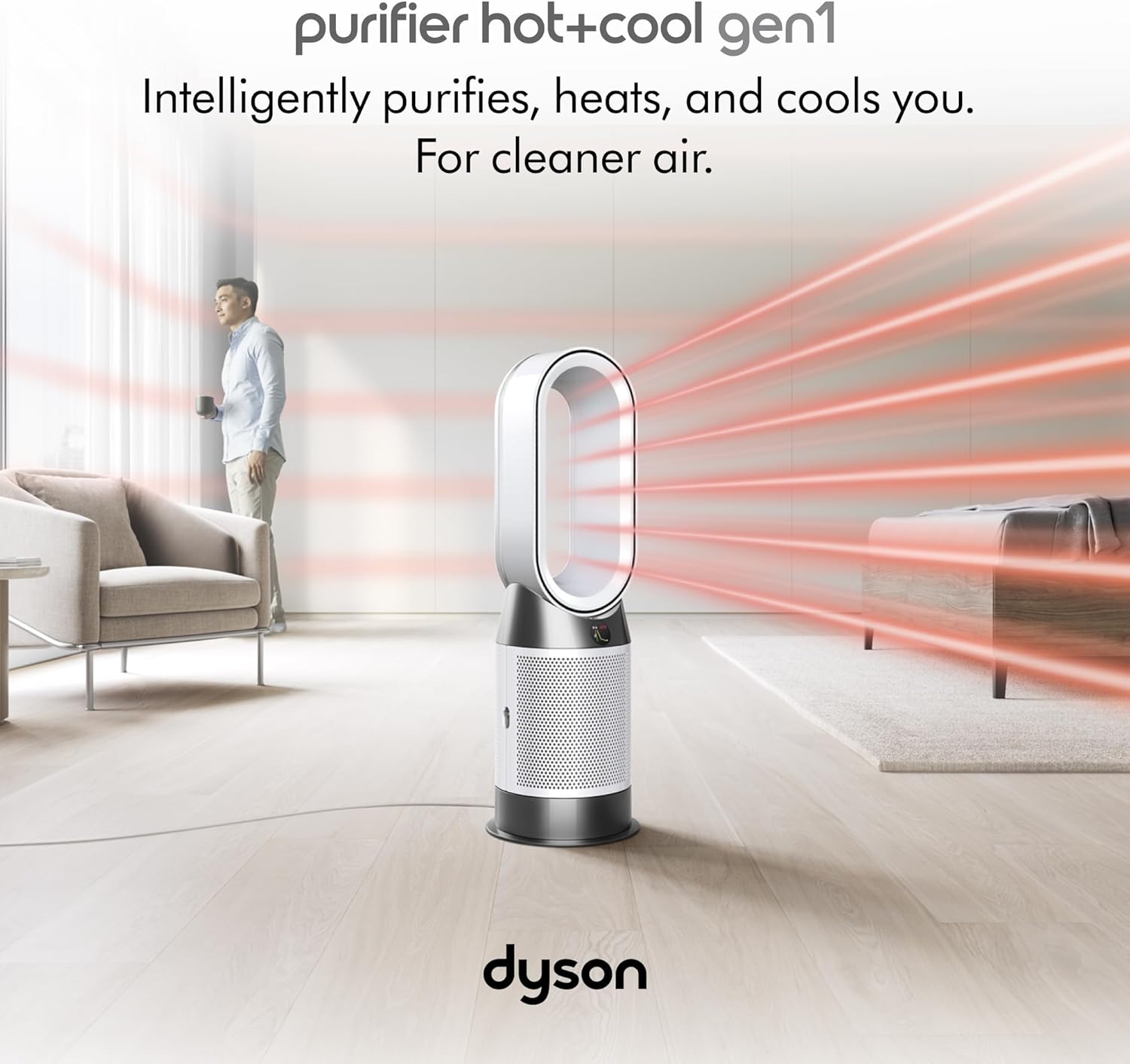 Dyson Purifier Hot+Cool Gen1 HP10 - HEPA Air Purifier, Fan & Heater, 350° oscillation, 10 levels, bladeless (White)