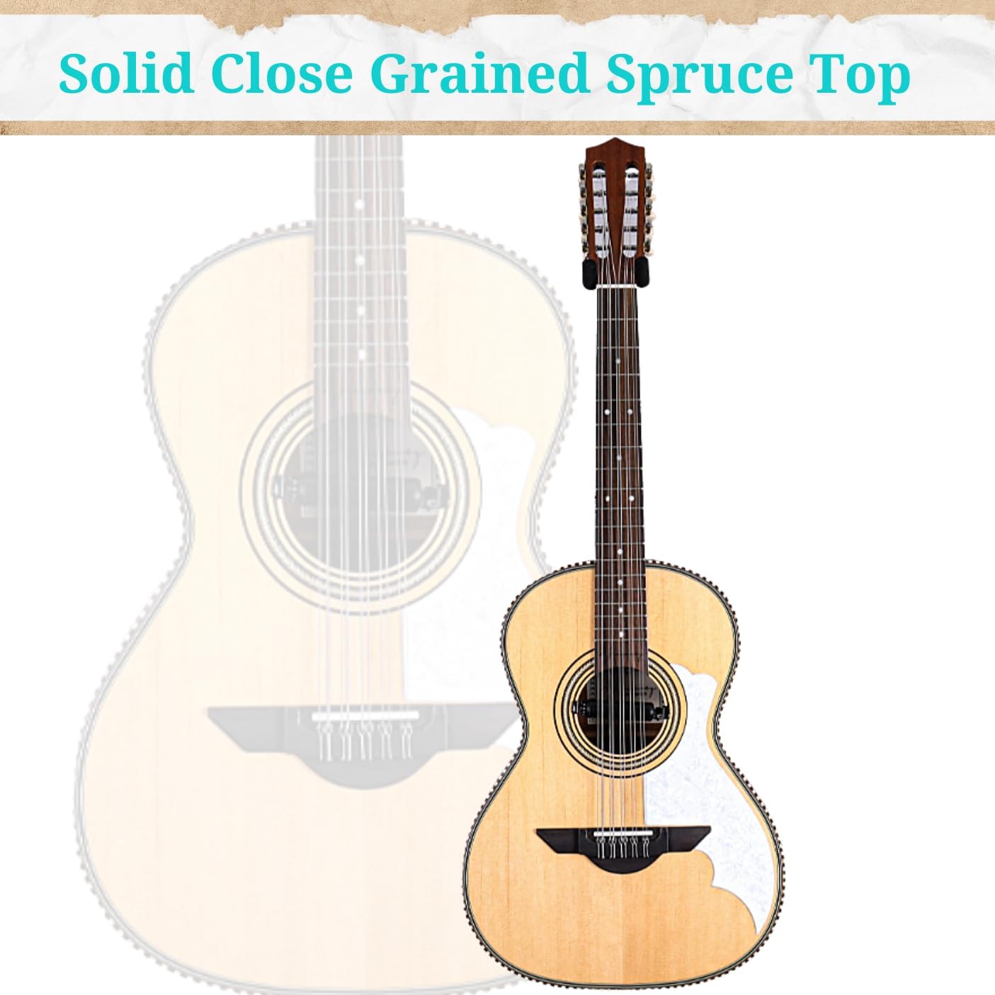 H. Jimenez LBQ2NCE Bajo Quinto El Musico Series Non-Cutaway Acoustic-Electric