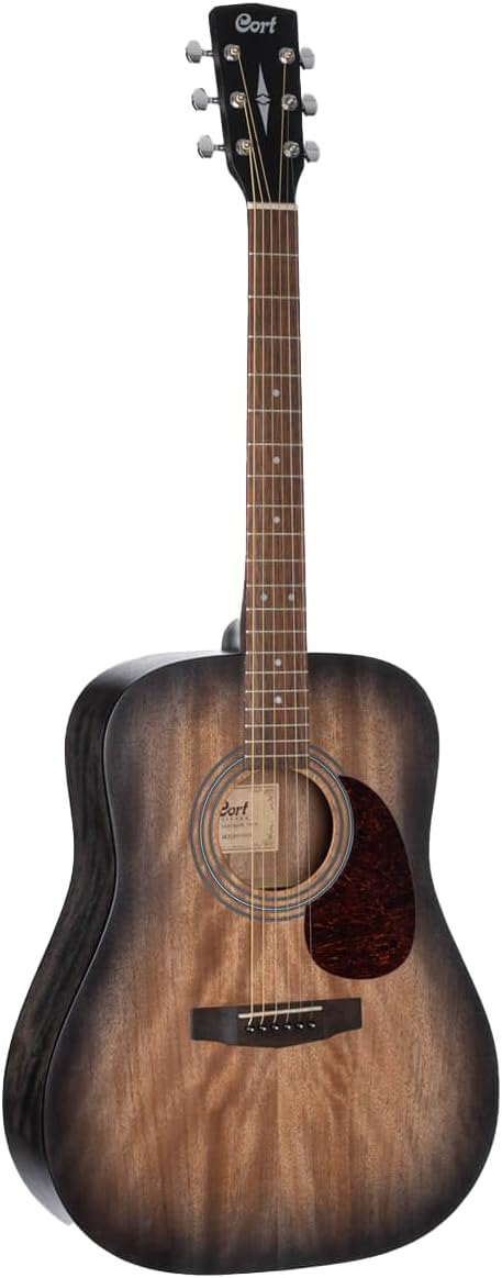 Cort Earth 60M Open Pore Trans Black Acoustic Guitar