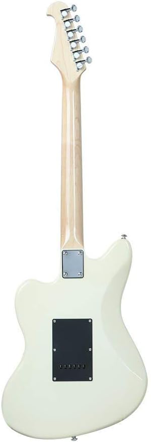Monoprice Offset OS30 DLX Electric Guitar - Right Handed, Basswood-Body, White - Indo Series
