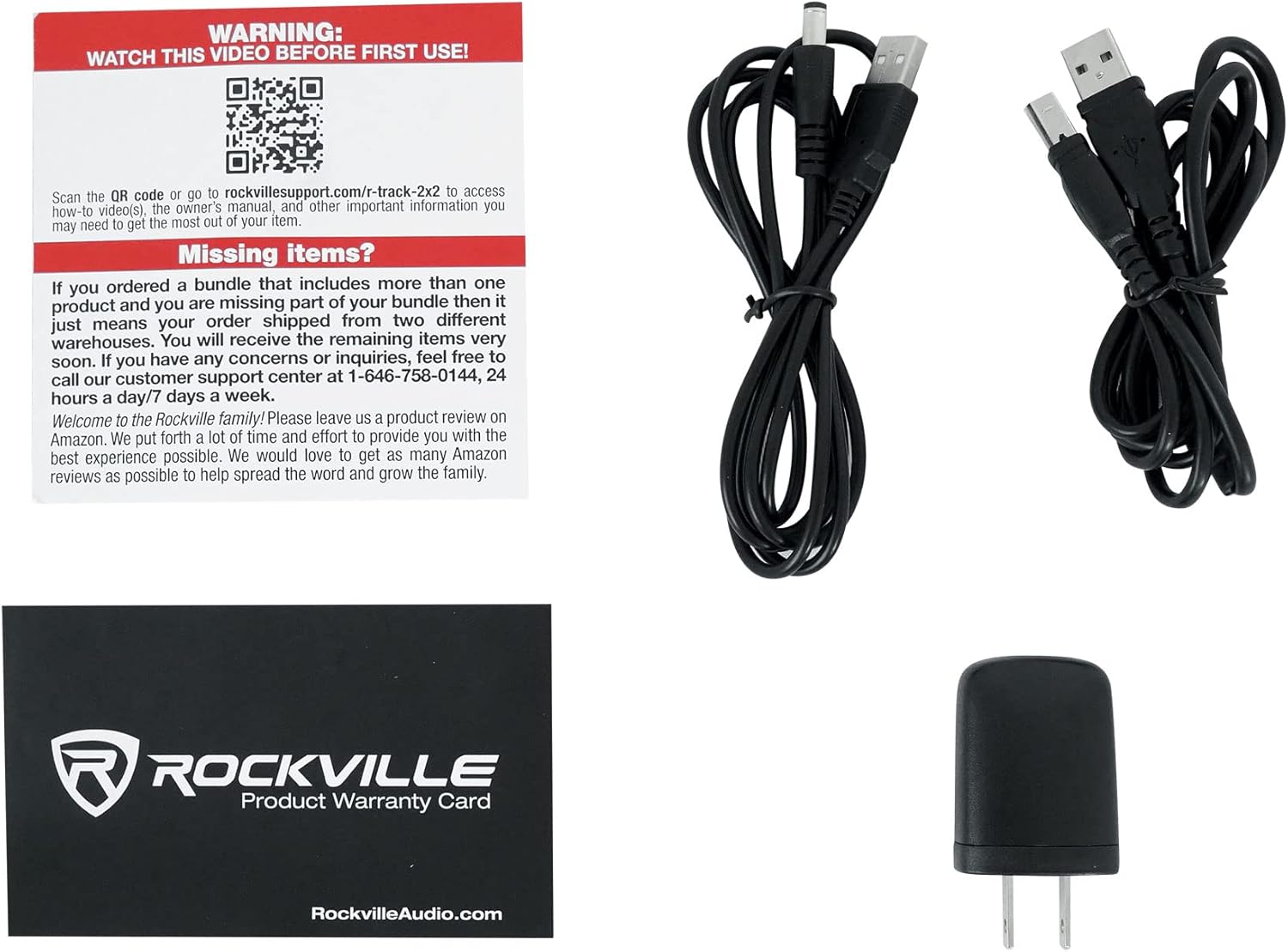 Rockville Podcasting Bundle: R-TRACK 2x2 USB Recording Interface 24-Bit 192kHz, RMC-XLR Dynamic Metal Handheld Microphone, PRO-M50 Studio Headphones w/Detachable Cable, 3-items