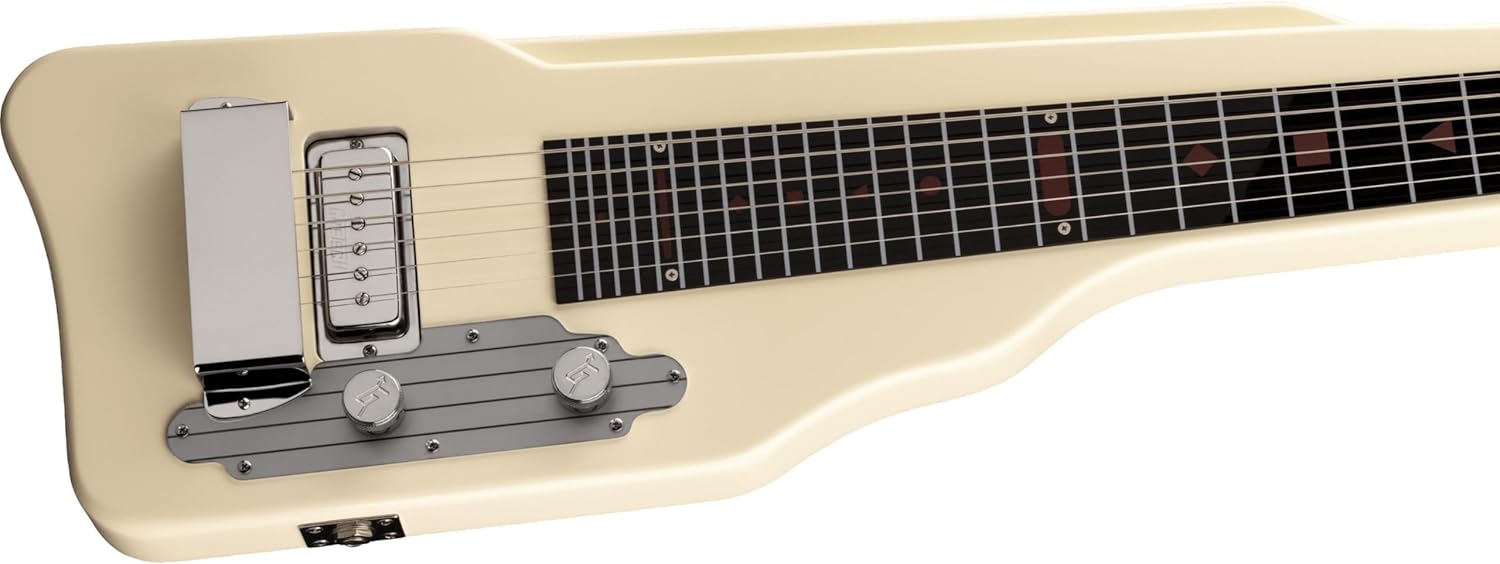 Gretsch G5700 Electromatic Lap Steel 6-String Electric Guitar with Plastic Fingerboard and Mahogany Body (Right-Handed, Vintage White)