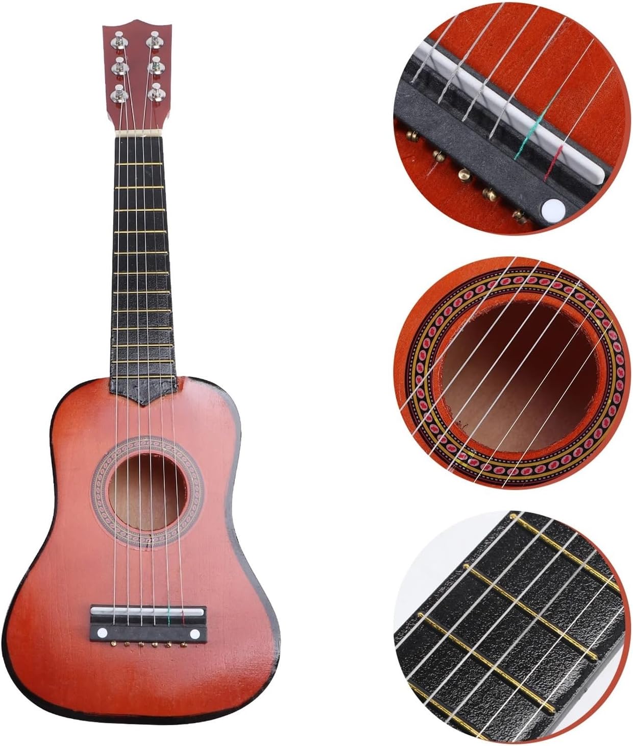 21inch 6 String Guitar Wooden Guitar Junior Guitar Starter with Pick and Guitar Strings for Beginners Learning