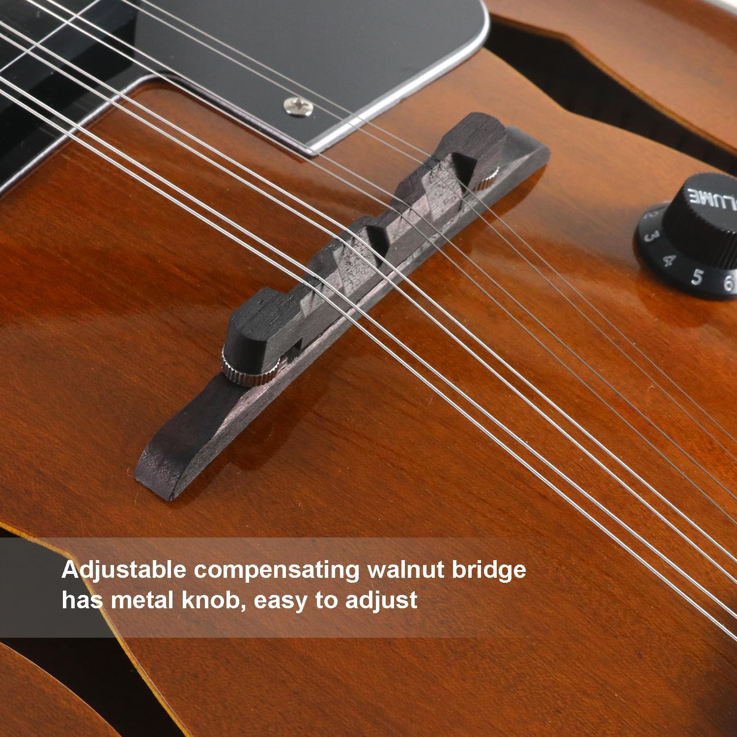 Sunsmile A-Style 8 String Acoustic-Electric Mandolin Instrument with Pickup Sapele Top Arched F Holes Body Okoume Neck Walnut Bridge with Gig Bag, Cable, Tuner, Strings, Strap, Picks and Polish Cloth.