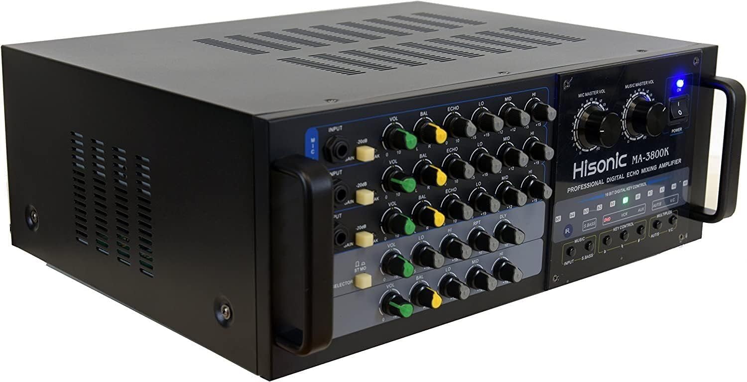 Hisonic Dual Channel MA-3800K Karaoke Mixing Amplifier, 760W