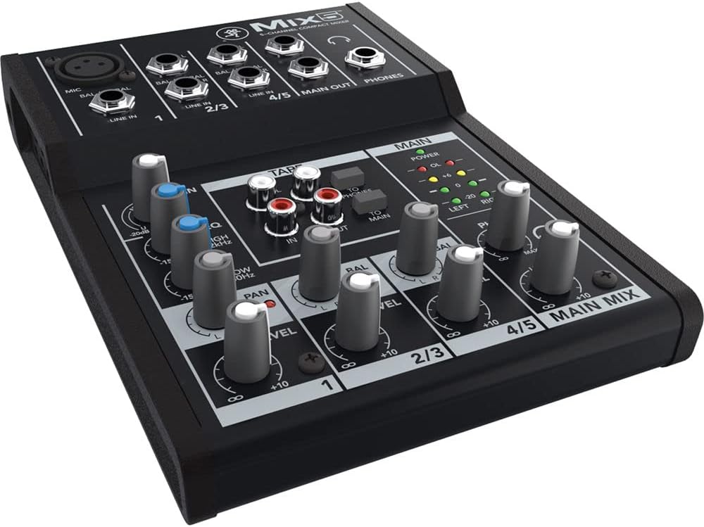 Mackie Mix5 5-Channel Compact Mixer, Black
