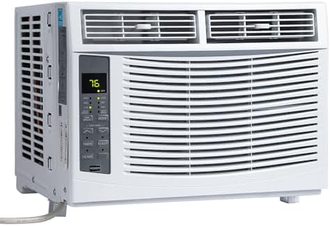 6000 BTU WiFi Smart Window Air Conditioner,Energy Saving, Quiet Operation, Efficient Cooling, Remote Controlled, Fast Cooling for Rooms Up to 269 Sq Ft, Ideal for Bedrooms & Workspaces