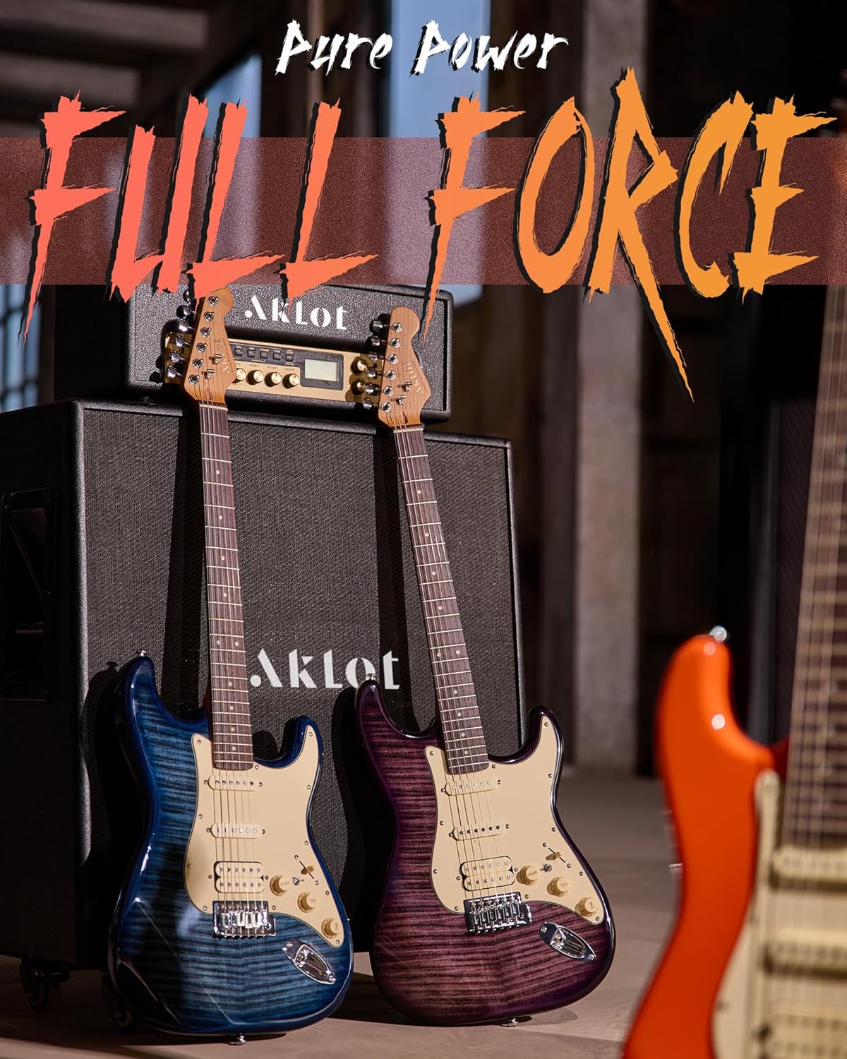 AKLOT Stryde Electric Guitar with Aklot Vibrating Metronome Watch Ⅱ