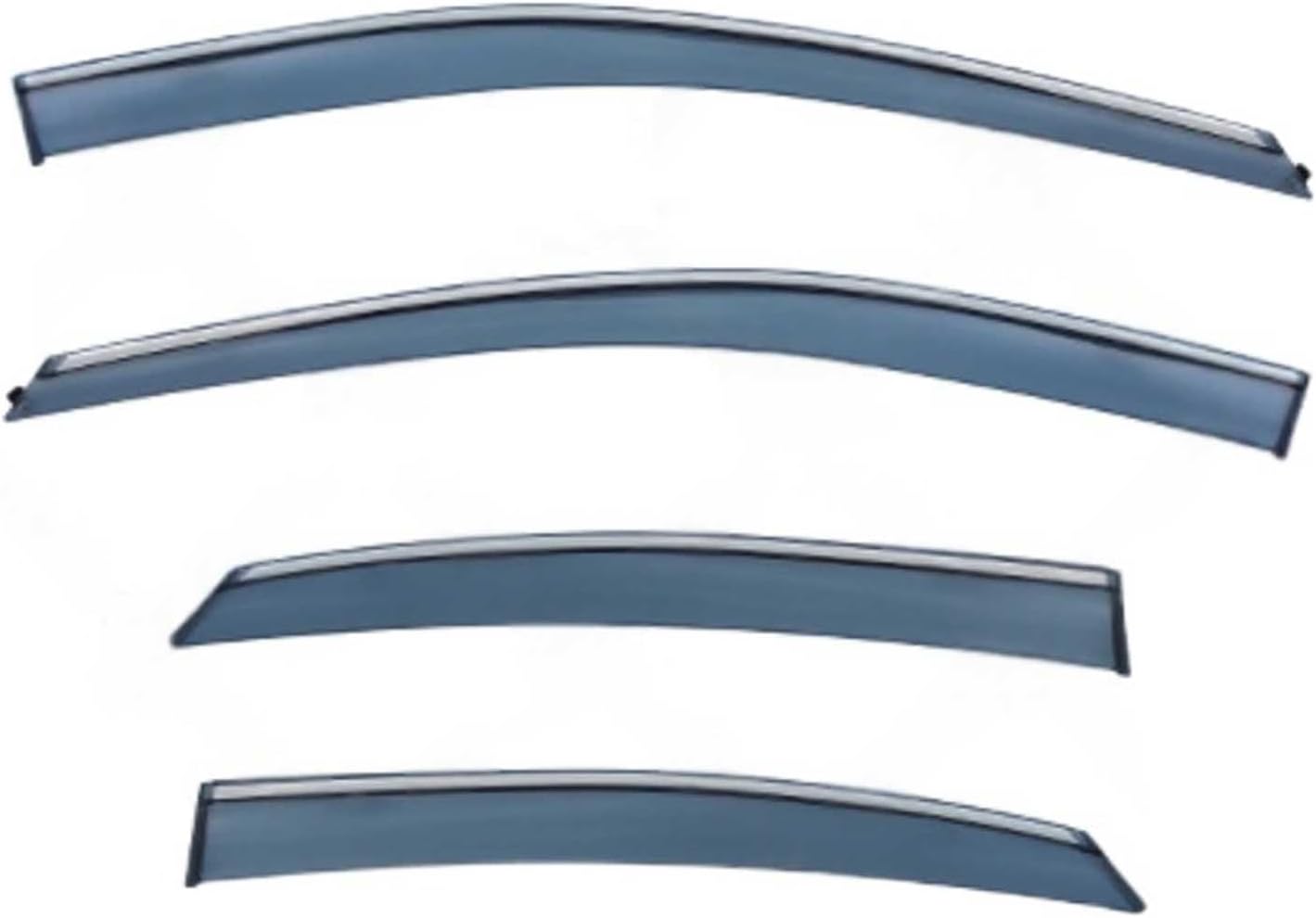 Window Deflectors for Ford Focus Sedan/Hatchback MK2-C307 2005-2011, Sun Rain Guard Window Visors Vent Shades with Bright Stripes Car Accessories