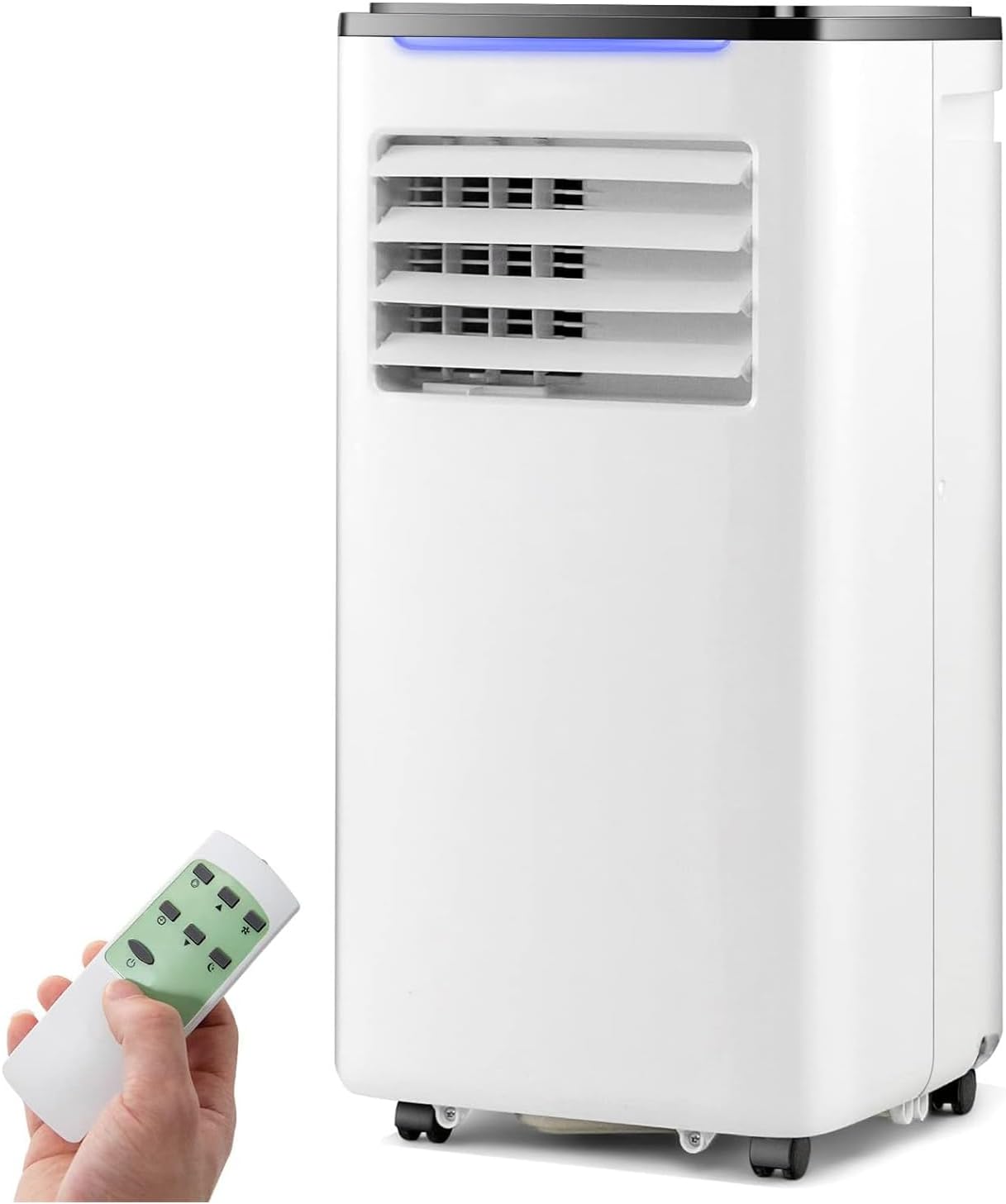 GOFLAME Portable Air Conditioners, 8000BTU Portable AC Unit for Rooms up to 300 Sq.Ft with Cool, Fan, Dry & Sleep Mode, Timer, Remote Control & Window Vent Kit, 3-in-1 Portable AC for Bedroom