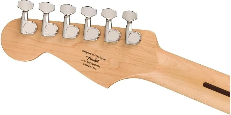 Squier by Fender Limited Edition Sonic® Stratocaster® Electric Guitar, Maple Fingerboard, White Pickguard, Tahitian Coral