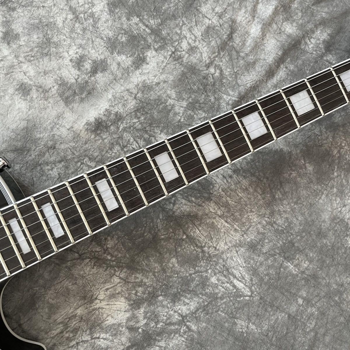 Electric Guitar Silver Burst Single Cutaway Solid Body Set Neck Dual Humbuckers Chrome