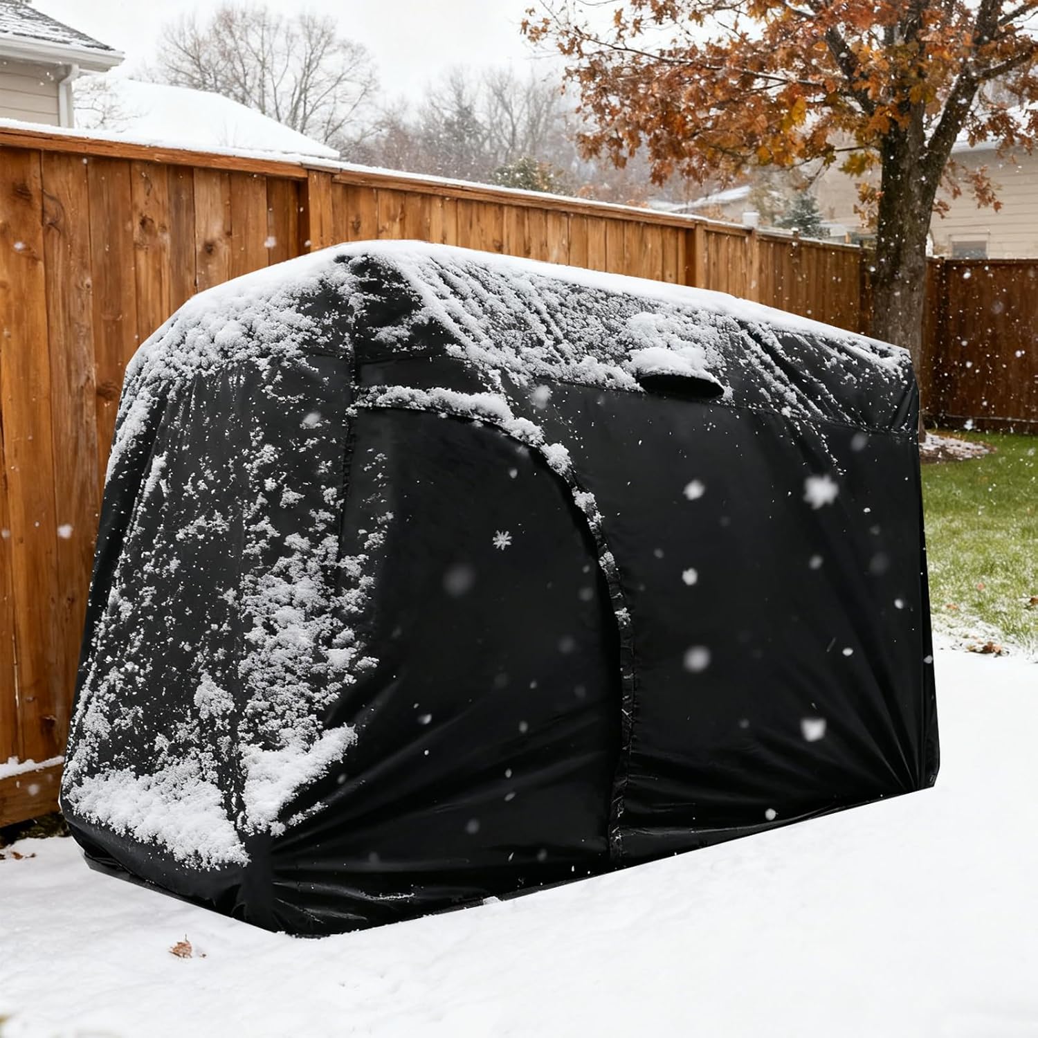 Golf Cart Cover 6/8 Passenger, Golf Cart Rain Covers, Heavy-Duty All Weather Protection Cover for EZ GO Golf Cart Accessories, Outdoor Seat Covers Evolution Golf Carts(156