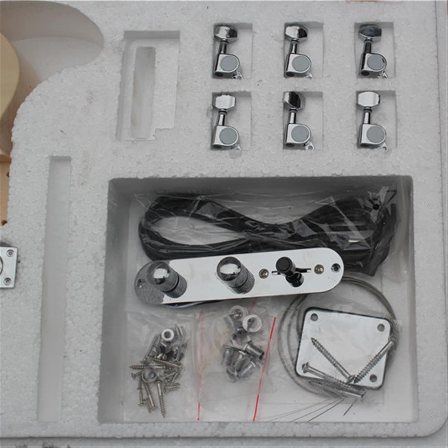 Solid Basswood Body DIY Electric Guitar Builder Kit MAPE Neck and Fingerboard Unfinished Unfinished Guitar Set