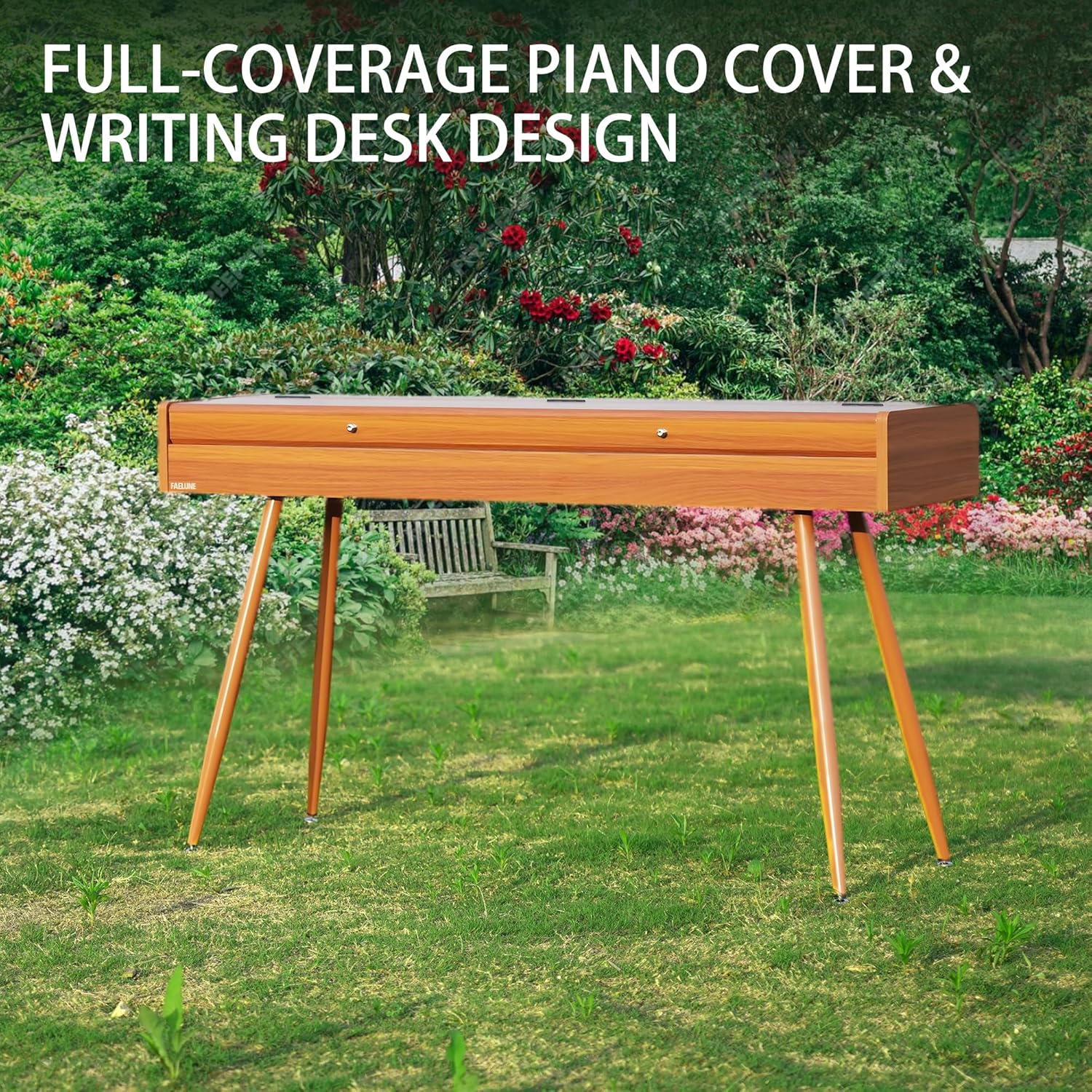 88 Key Weighted Digital Piano-Progressive Hammer-Action Keyboard,Full-Size Electric Piano with LCD Display,Wooden Desk Design,Three Pedals&MIDI Functionality