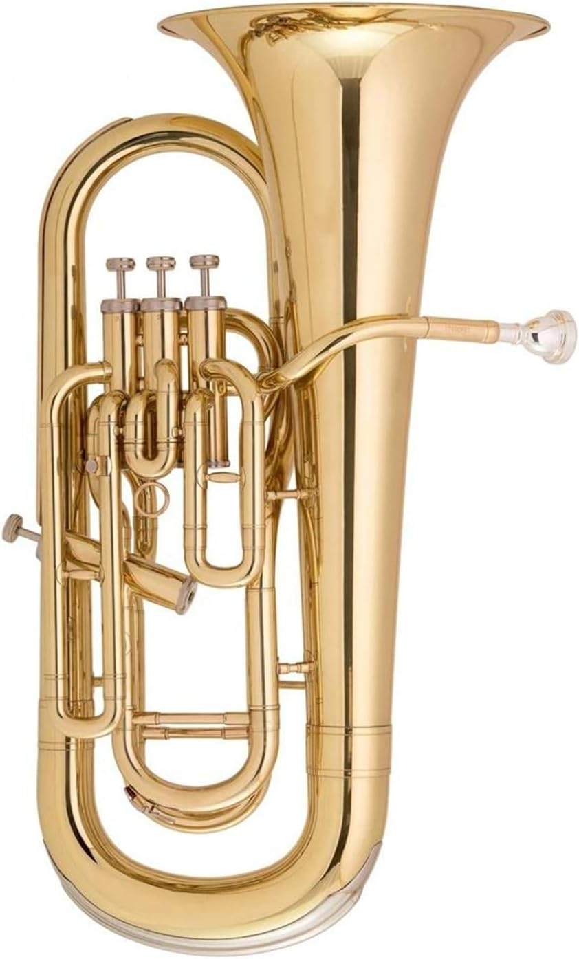 Gold Lacquer B flat Euphonium Musical Instrument