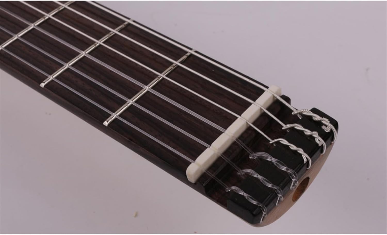 VENEKA Headless Electric Guitar 22 Frets Silent Nylon String Headless Electric Guitar Built in Effector Travel Portable Foldable Guitar (Color : 02)