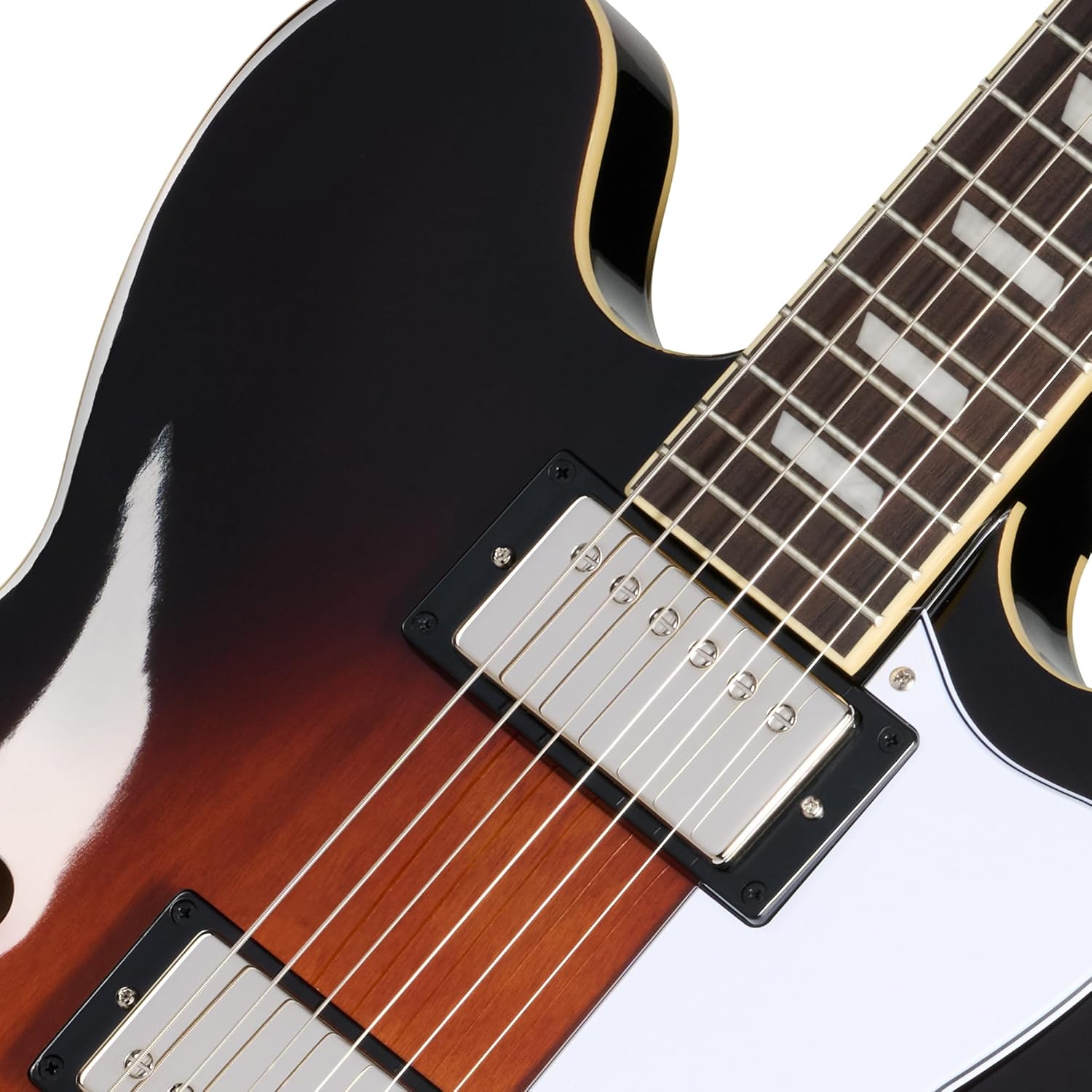 Epiphone Inspired By Gibson Bonehead Riviera, Dark Tobacco Burst with Case