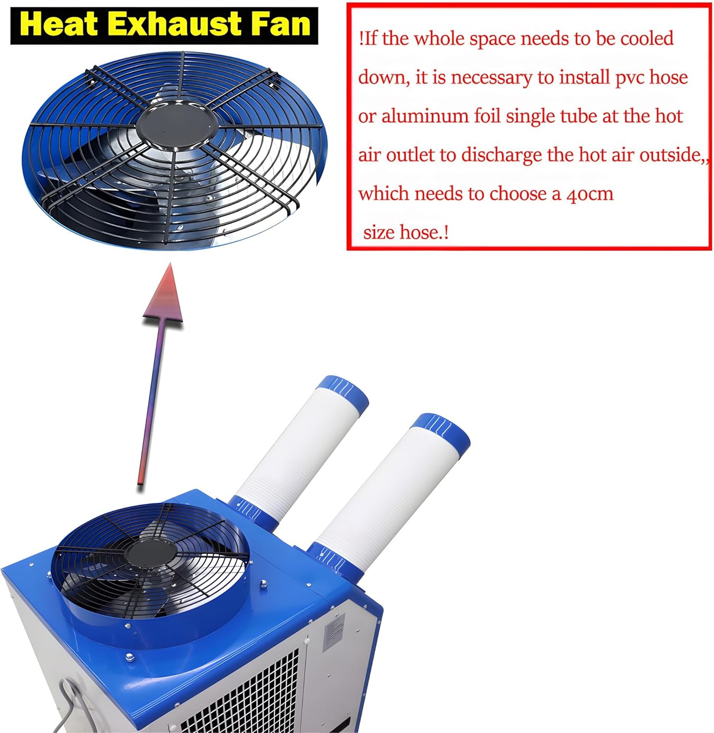 220V Commercial Industrial Air Conditioner Portable Industrial Spot Cooler Mobile Air Conditioner 780m³/h