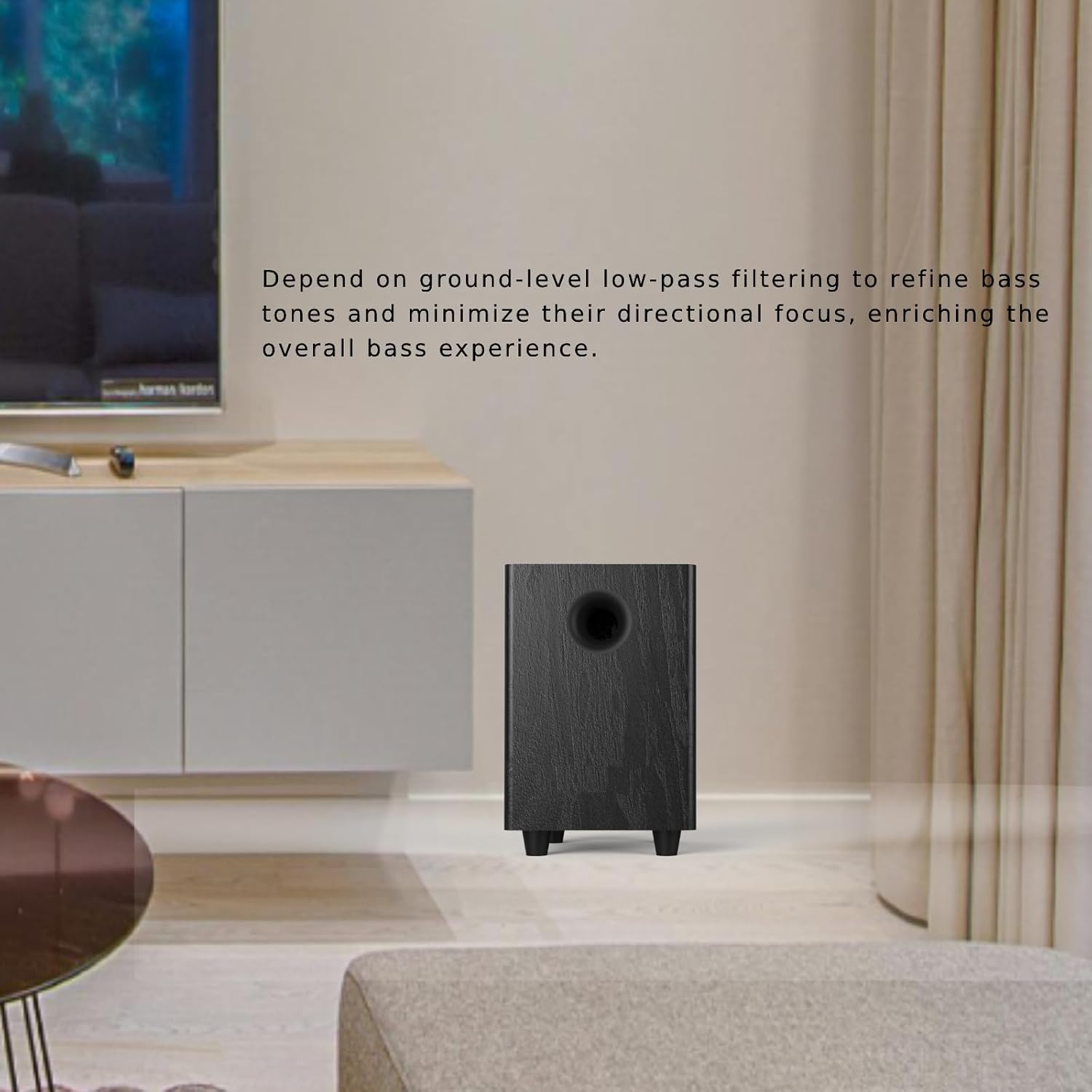 6.5 Inch Passive Subwoofer, 100W Power Heavy Bass Powerful Sound Synthetic Fiber Wood Material, Passive Speaker for Home Theater Party Plug and Play