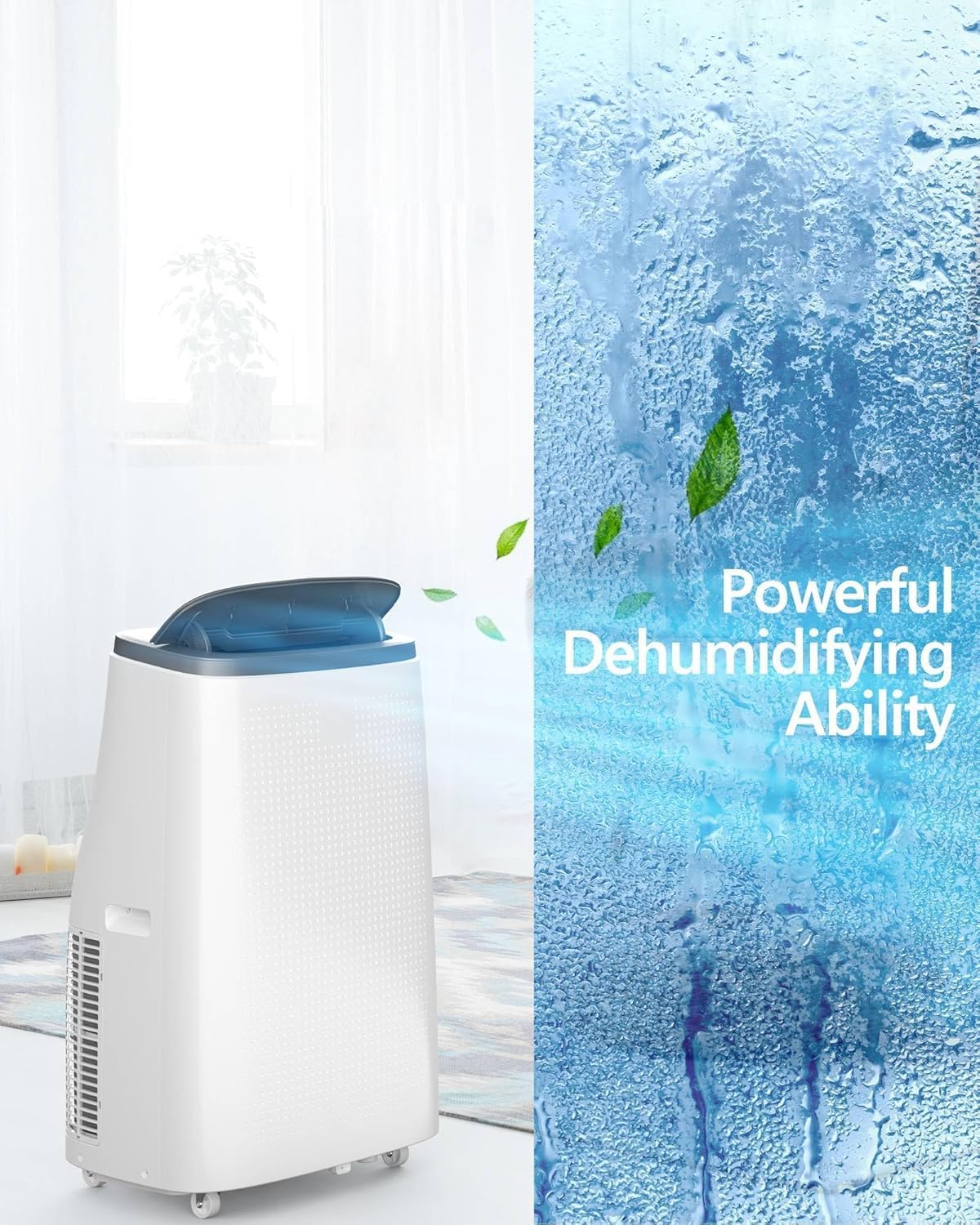 14,000 BTU Portable Air Conditioner – 3 in-1 Powerful AC Cooling, Dehumidifier & Fan for Rooms up to 750 sq.ft. | Energy-Saving 24H Timer & Remote Control | Ultra-Quiet Sleep Mode | Fast & Easy Setup