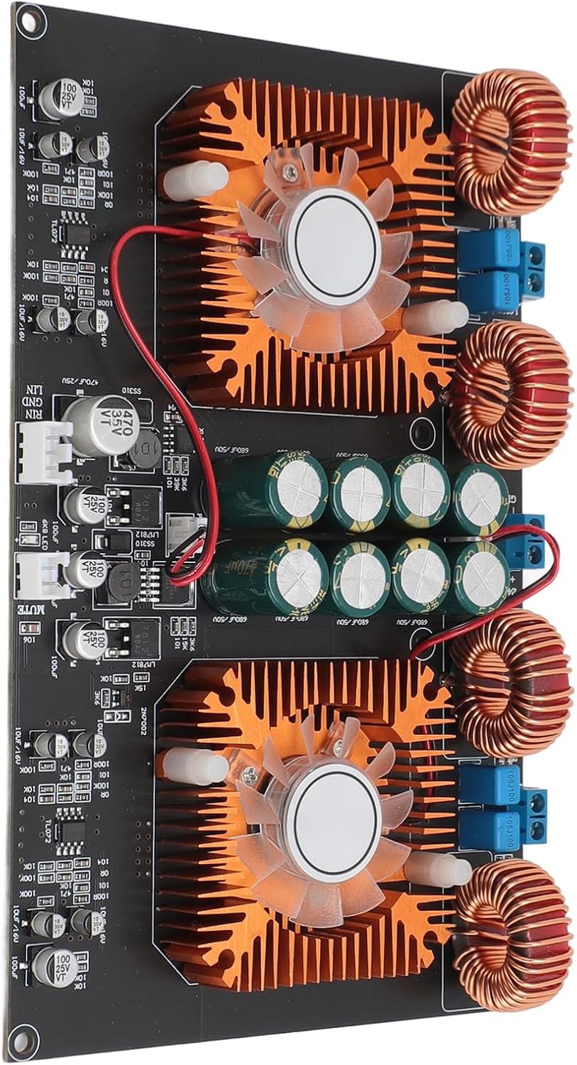 TPA3255 Power Amplifier Board, Digital Stereo Amplifier Board, Dual Core Class D High Power 600W 600W DIY Audio Power Amp Module for Home Theater