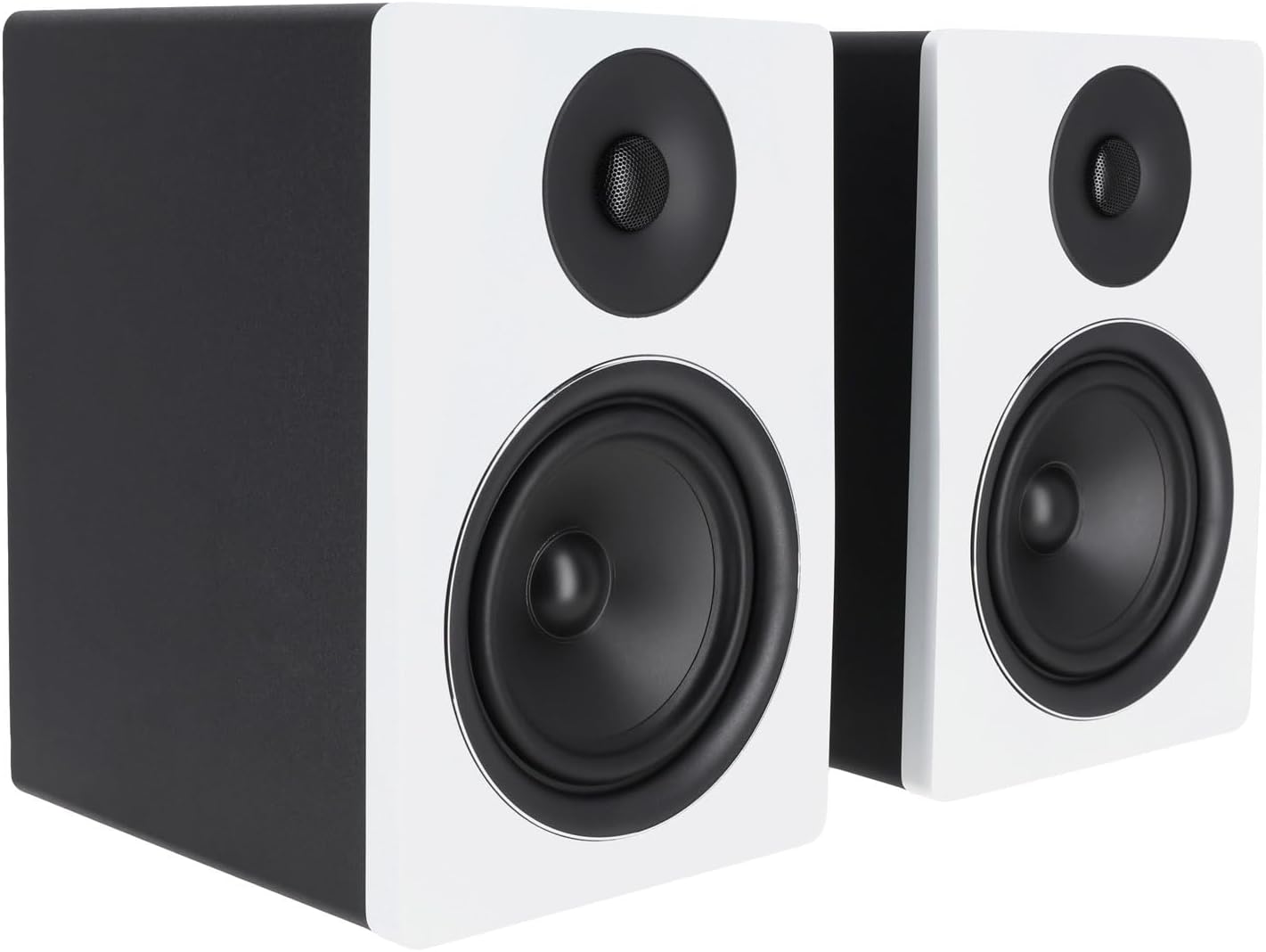 Rockville APM6W Powered USB Studio Monitor Speaker Pair in White, 6.5