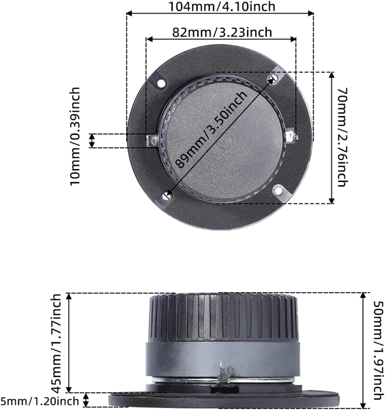 2pcs 4 Inch Dome Silk Film Tweeter 6ohm 20W DIY Bookshelf Speaker Anti-Magnetic Home Sound Music Theater