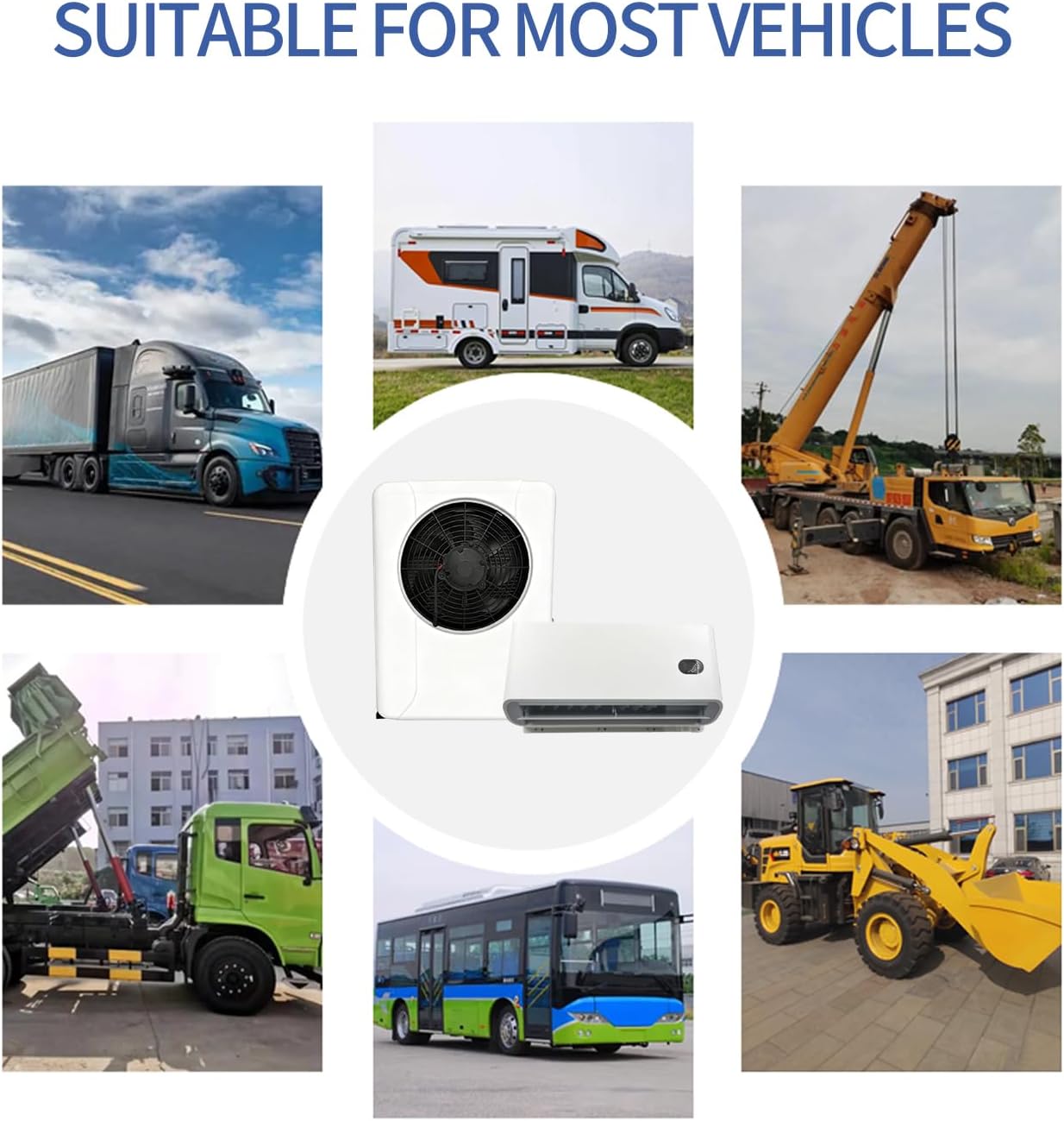 Aspligo 12v Semi Truck Air Conditioner 10000BTU Split Parking Air Conditioner 12 volt ac unit for truck Motorhome Tractor Trailer Camper Van RV Automotive RV SUV Bus Boat excavator off-road
