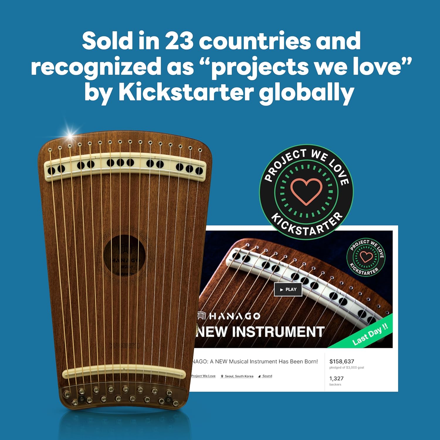 Guitar Harp | Hanago M28 [16 Strings but Playable 28 Notes] Single-Fret Fingerboard with Piano Array, Portable A4 Size, All Solid Wood(Mahogany)