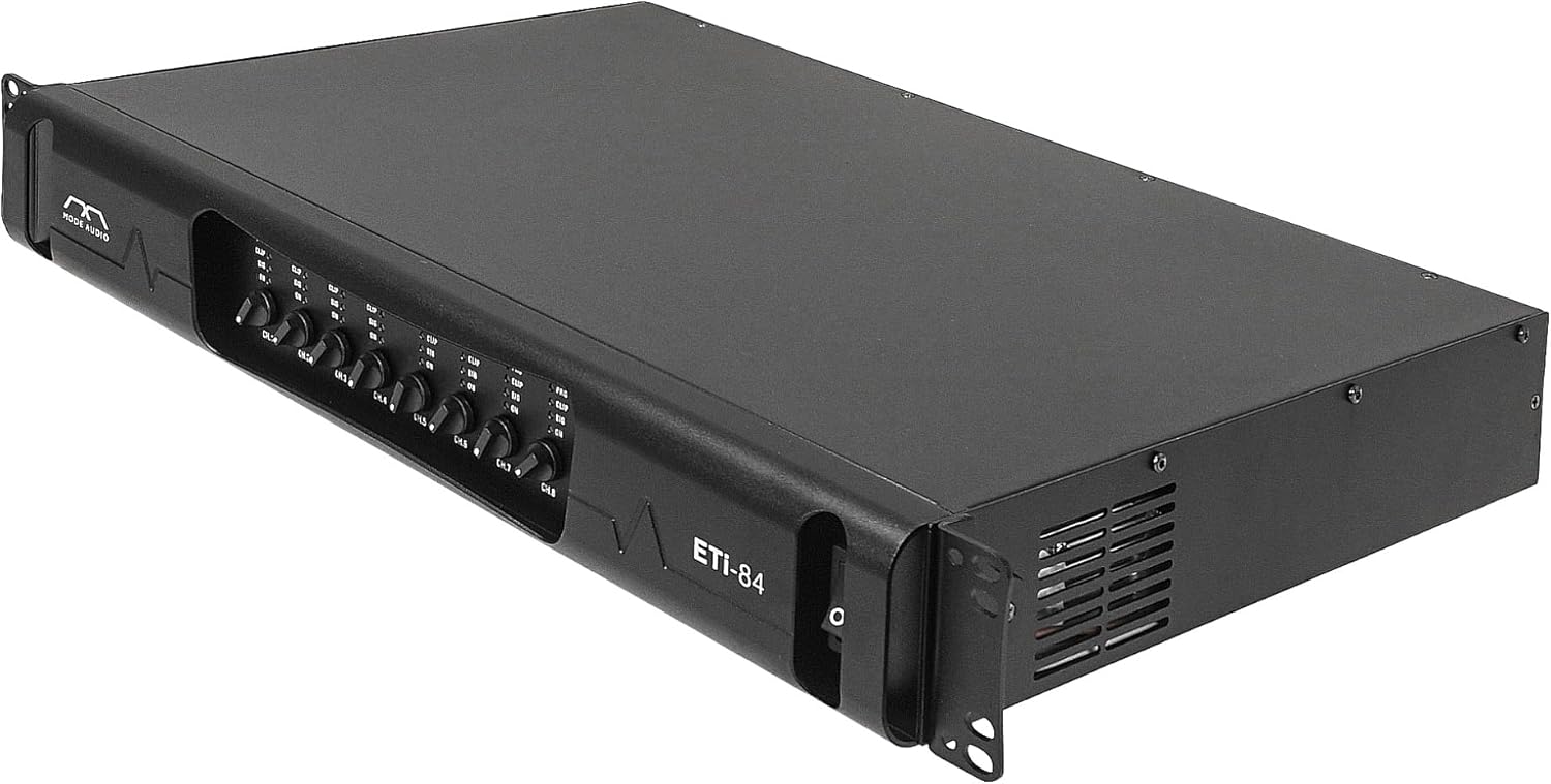 Sound Town MODE Audio Class-D 8-Channel PA/DJ Switching Power Supply Professional Power Amplifier, 8 x 800W RMS at 4Ω, PFC Power, 1.5U Rack Mountable for Meeting Room, Conference, Installation(ETi-84)