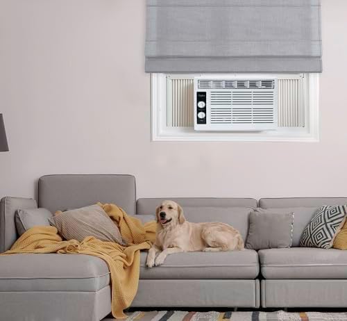 Whirlpool 5,000 BTU 115V Window Air Conditioner & Dehumidifier with Mechanical Controls, Window AC Unit for Apartment, Dorm Room, & Small Rooms up to 150 Square Feet in White