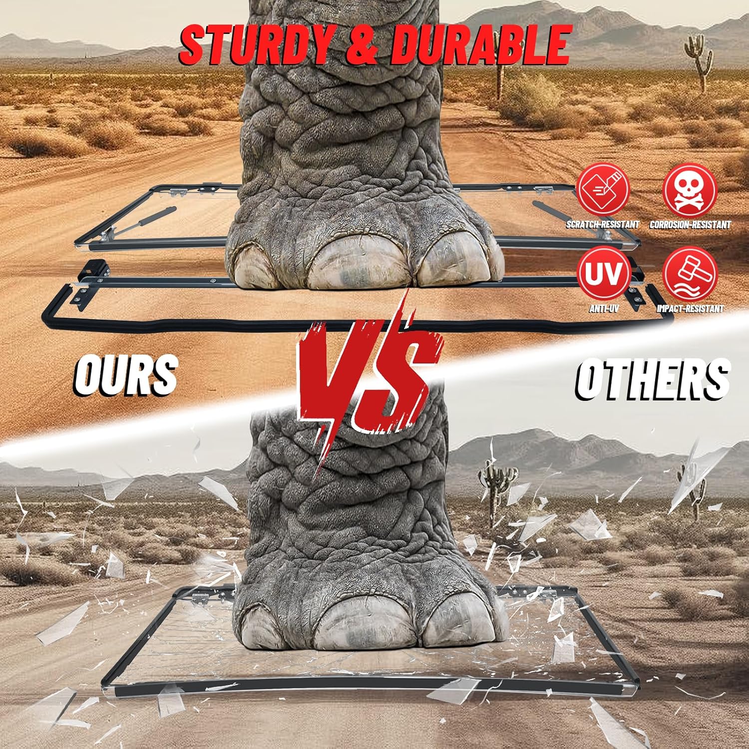 StarknightMT UFORCE 1000 Flip Windshield, UTV Front Full Windshield Compatible with CFMOTO UFORCE 1000/1000 XL 2019-2025, UFORCE 1000 Accessories Front Window