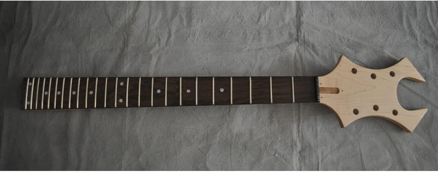 TSTS 39 Inches DIY Electric Guitar Kit Mahogany Body Maple Neck Rosewood Fingerboard Unfinished Electric Guitar Kit