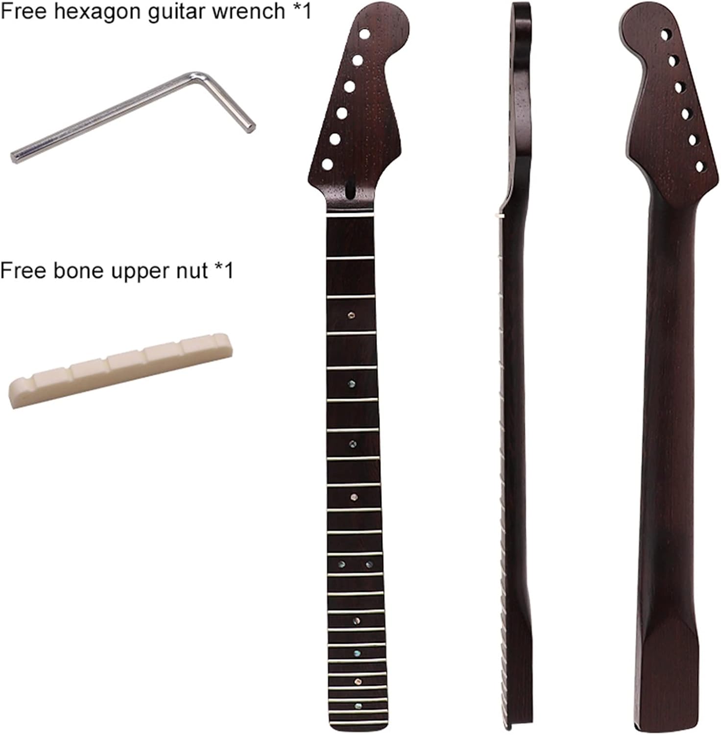 TSTS Electric Guitar Neck 6 String 22 Frets Good Handicraft for ST Electric Guitar Guitar ​Neck Replacement