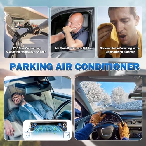 Under Dash Air Conditioner 12 Volt 10000BTU, Universal Air Conditioner 12V A/C for Car, 3-in-1 Compressor&Condenser APU, Low Noise Rapid Cooling for Car, Automotive, Sedan, Pickup
