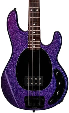 Sterling by Music Man 4 String Bass Guitar, Right, Purple Sparkle (RAY34-PSK-R2)